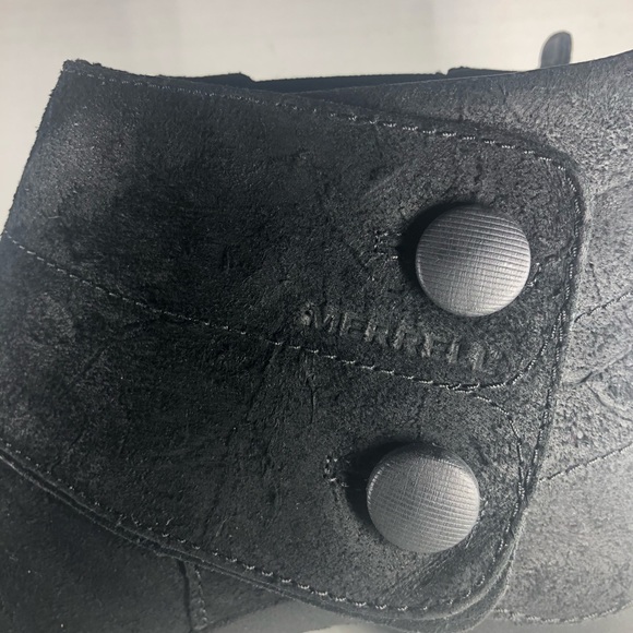 Merrill Black Button Suede Ankle Booties Women’s size 10 - Picture 6 of 16